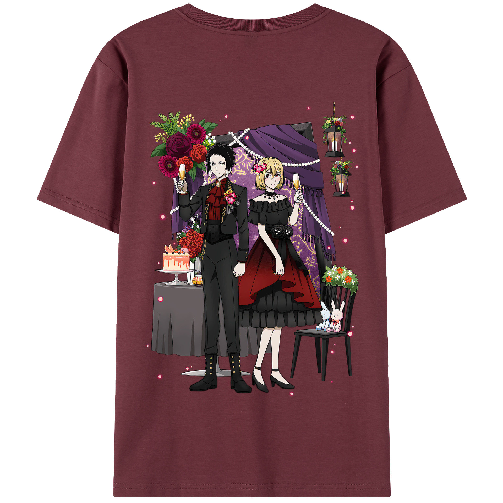 （画像用） 文豪ストレイドッグス Bungo Stray Dogs 綿100％半袖Tシャツ（背面プリント）